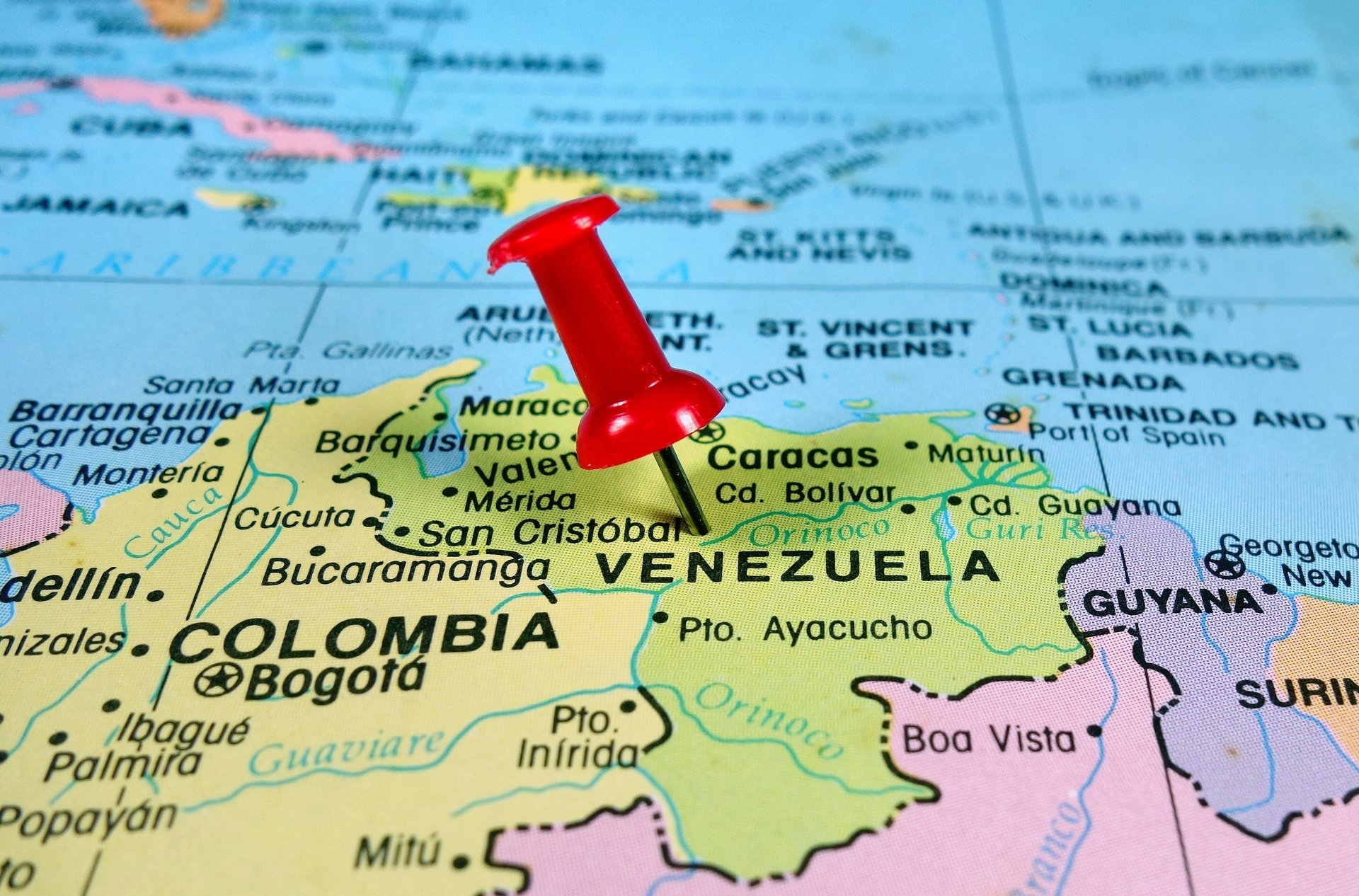 marquage sur la carte du Venezuela