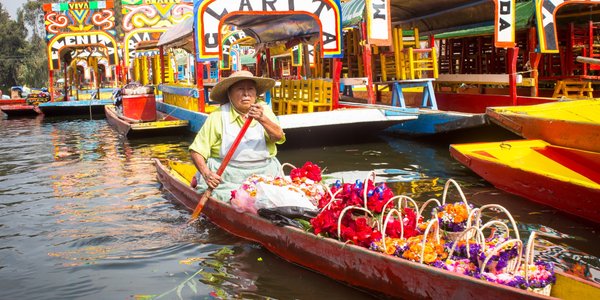 mexique xochimilco balade barque