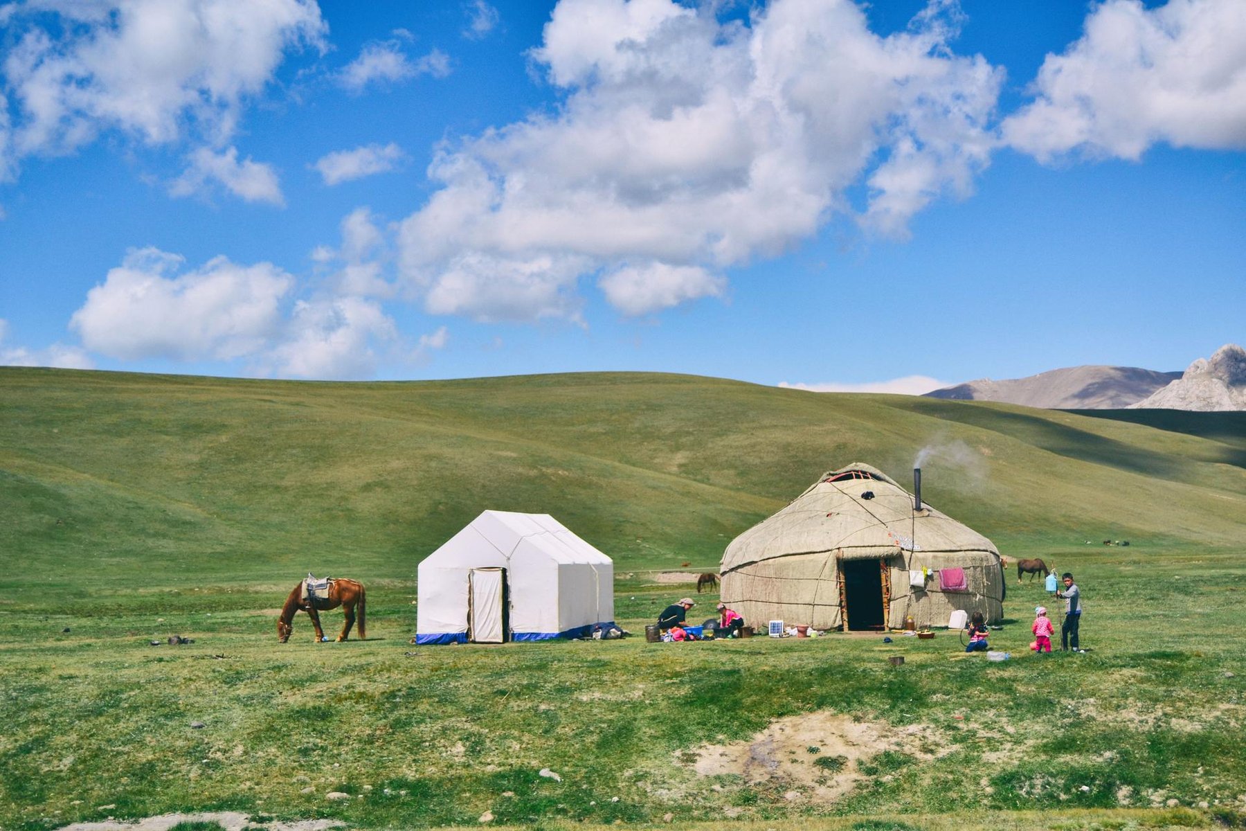 mongolie yourte cheval