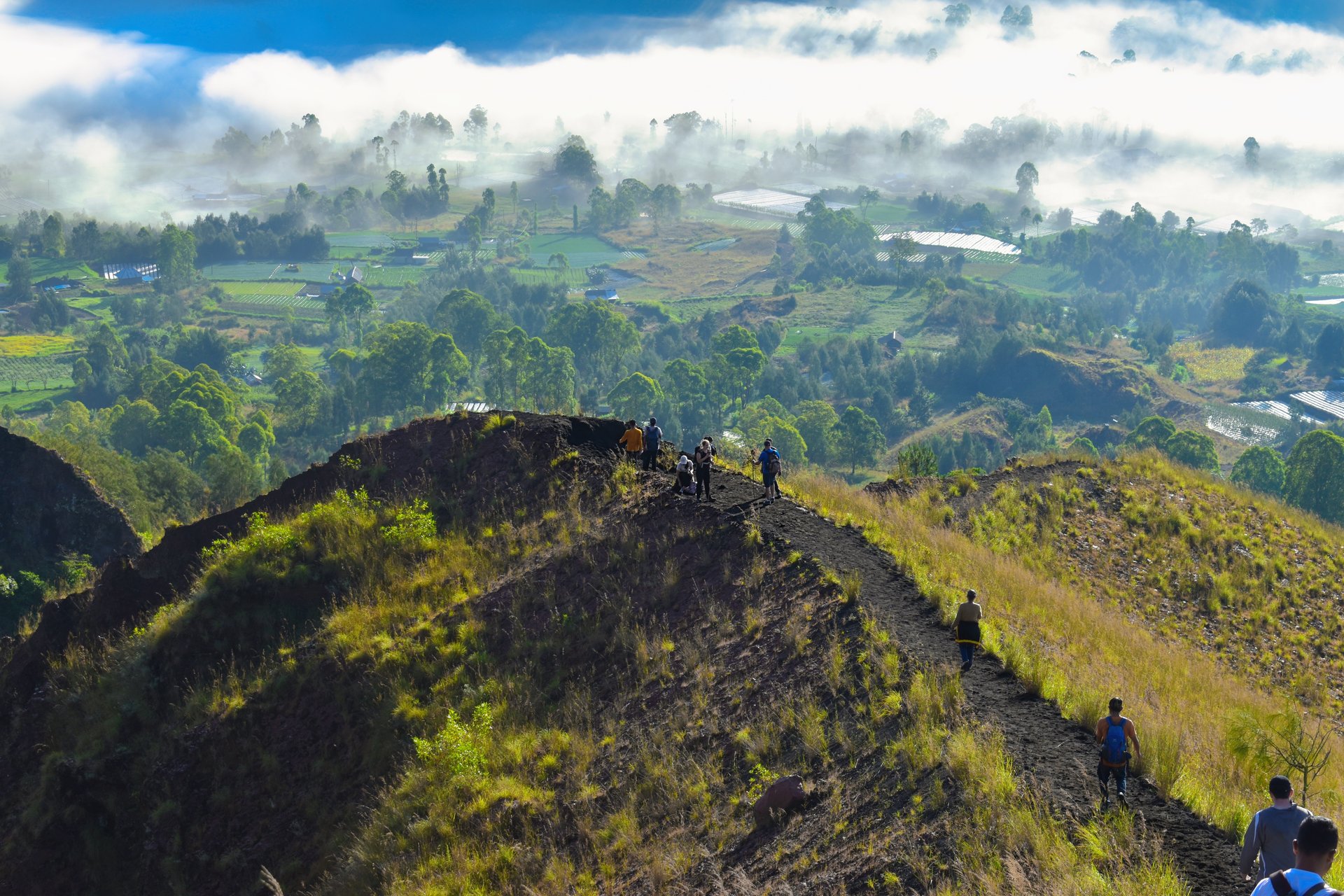 mont batur, bali, indonesie