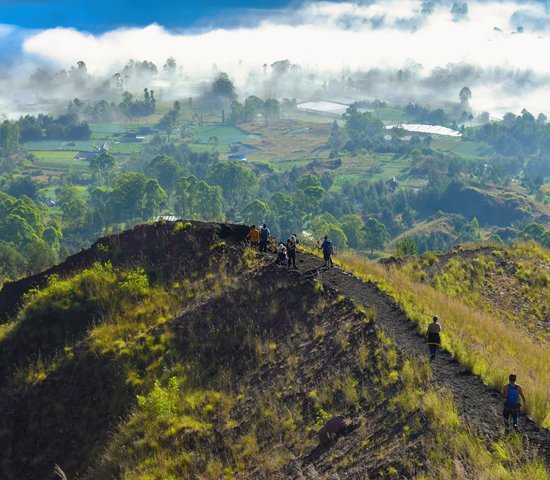 mont batur, bali, indonesie