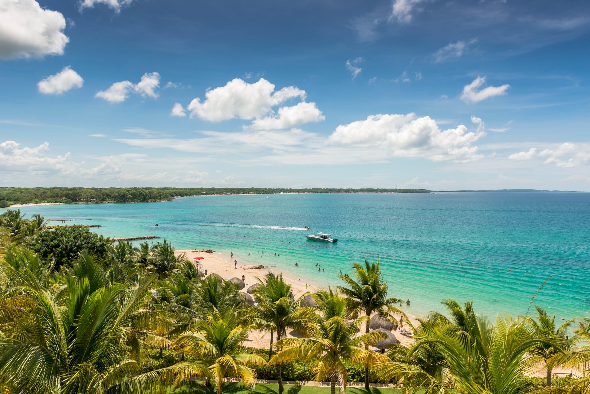 océan et plages de Baru, Carthagène, Colombie