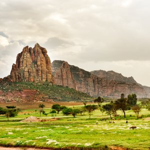 paysage dans la province de Tigray, Éthiopie, Afrique