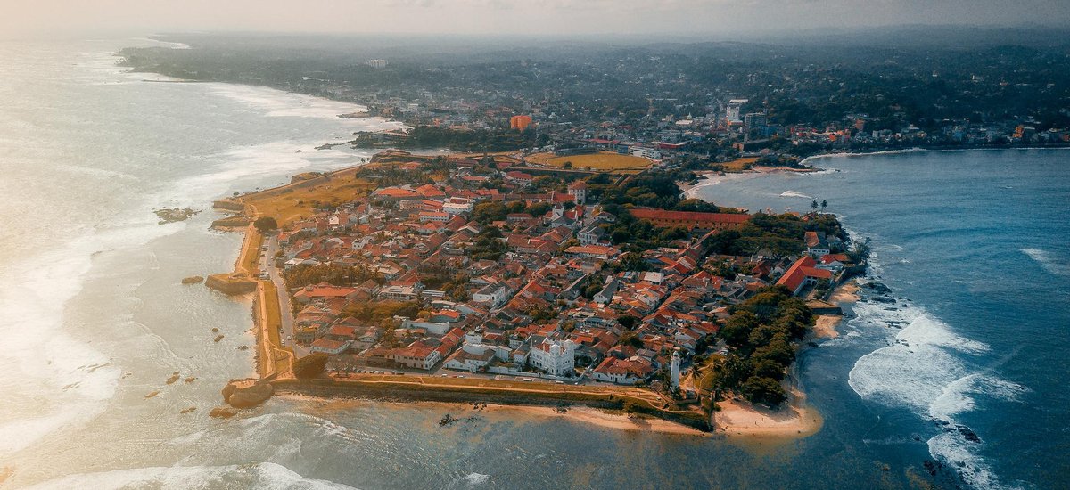 Photo aérienne du fort de Galle, Sri lanka