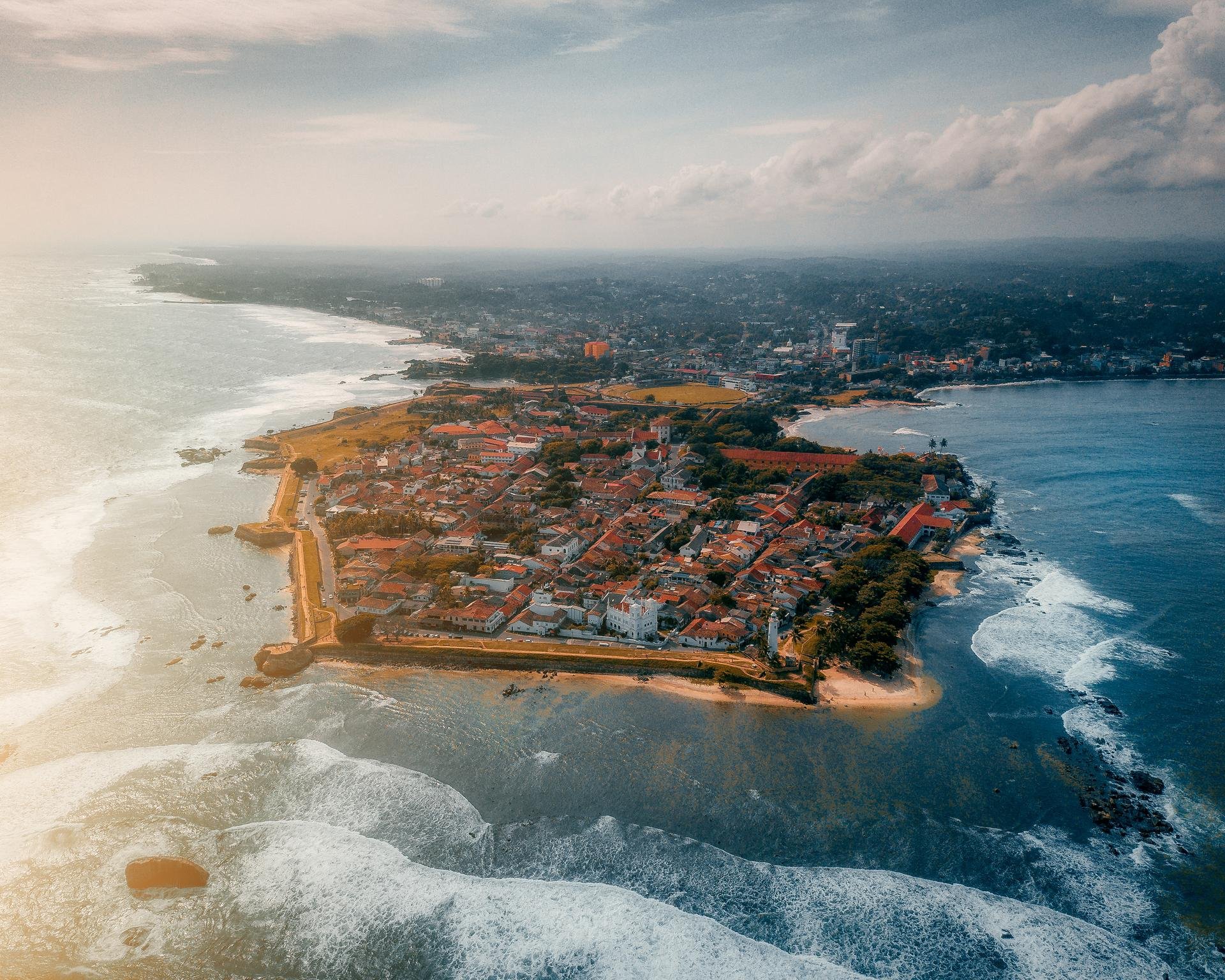 Photo aérienne du fort de Galle, Sri lanka