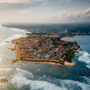 Photo aérienne du fort de Galle, Sri lanka