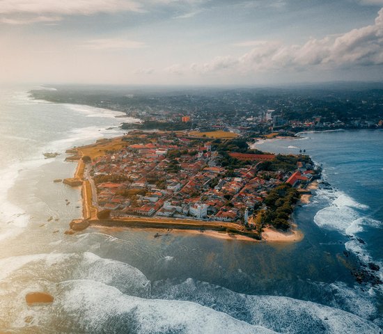 Photo aérienne du fort de Galle, Sri lanka