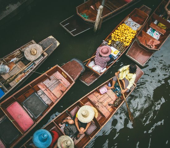 Les marchés flottants en Thaïlande   Damnoen Saduak