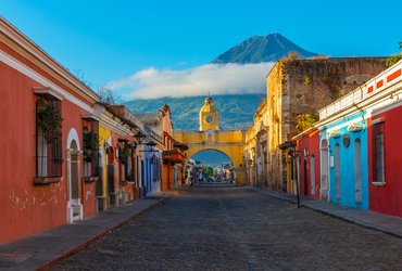 ville santa catalina vue volcan agua guatemala